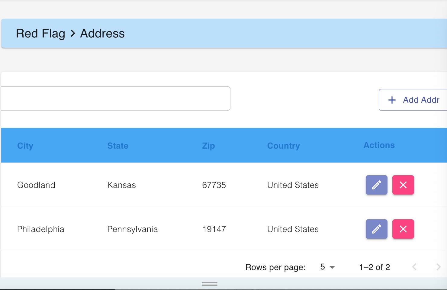 Blacked Address List